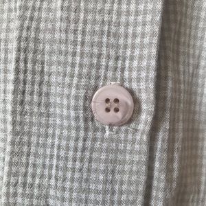 White and beige plaid button up